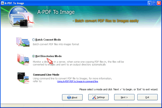 a-pdf to image choose mode